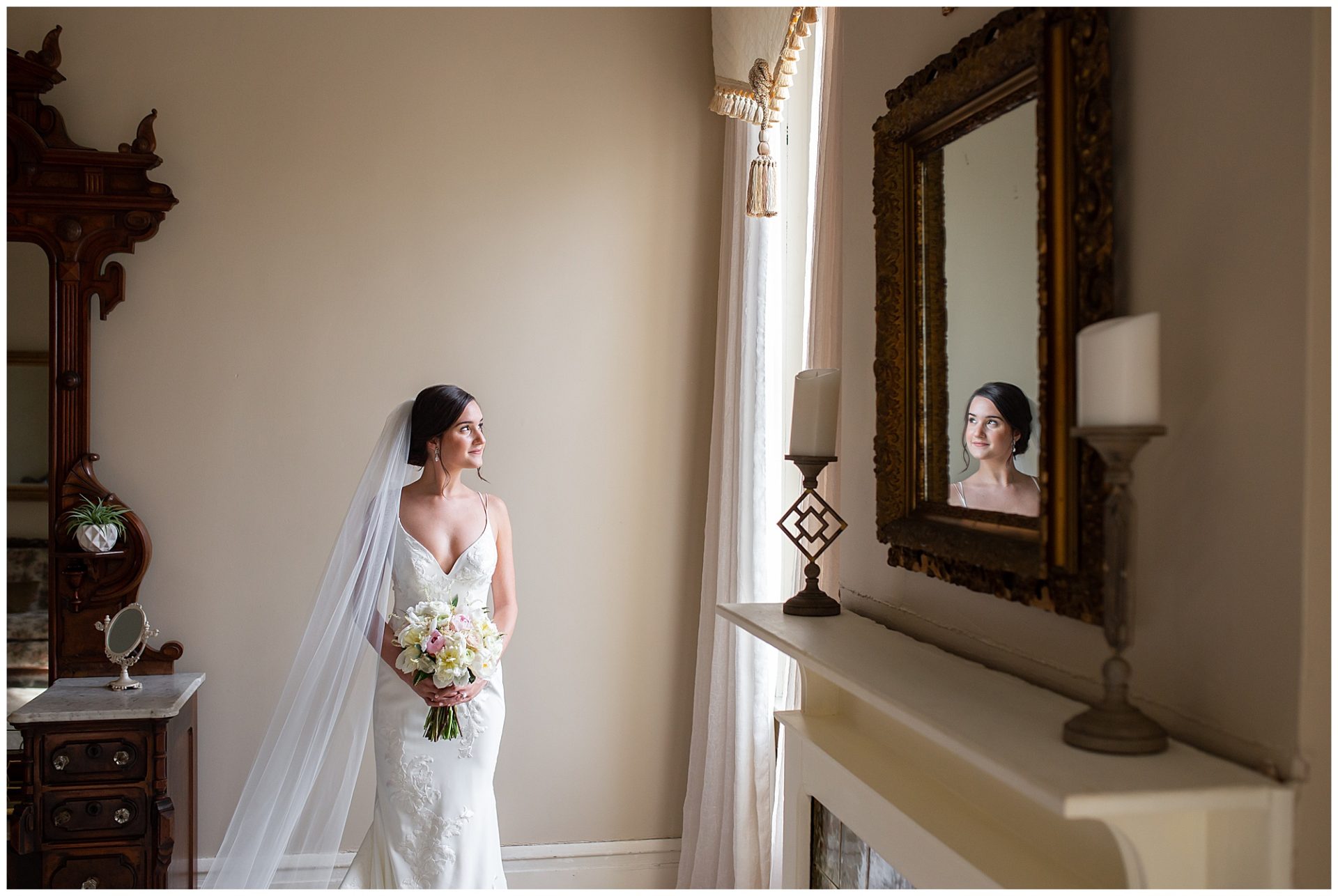bridal portrait session at riverwood mansion in nashville, elegant and sophisticated bridal session