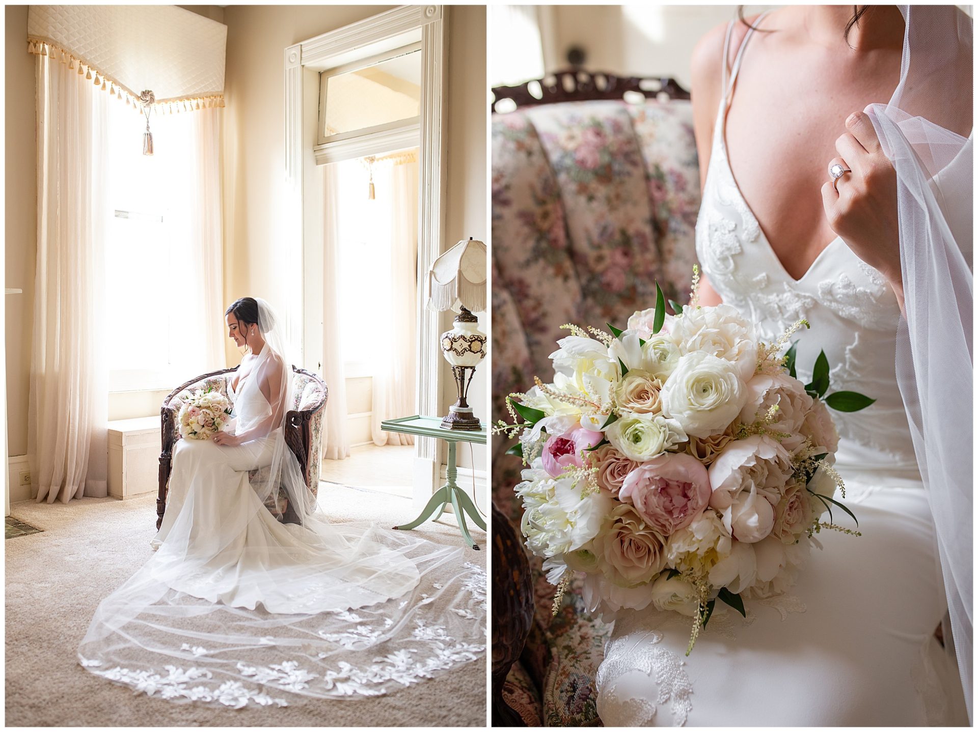 Bespoke bridal portraits at Riverwood Mansion in Nashville by the best Nashville wedding photographer, Melanie Dunn